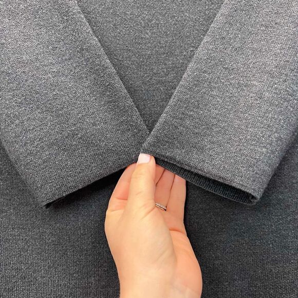 Vince Wool Charcoal Grey Mixed Media Sweater Dress Size M - Picture 5 of 10